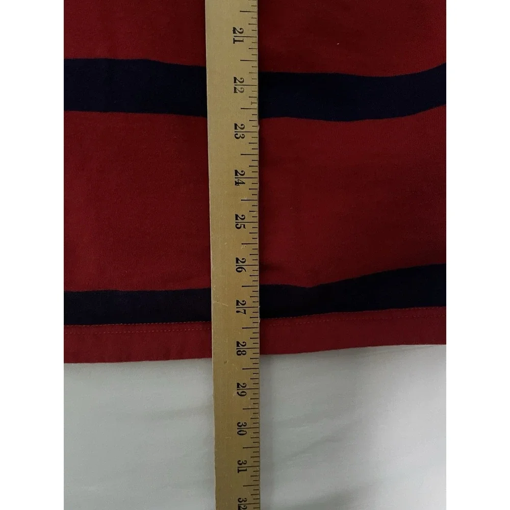 Polo Ralph Lauren Rugpy Shirt Men's XL Red Blue Stripes Long Sleeve Heavyweight